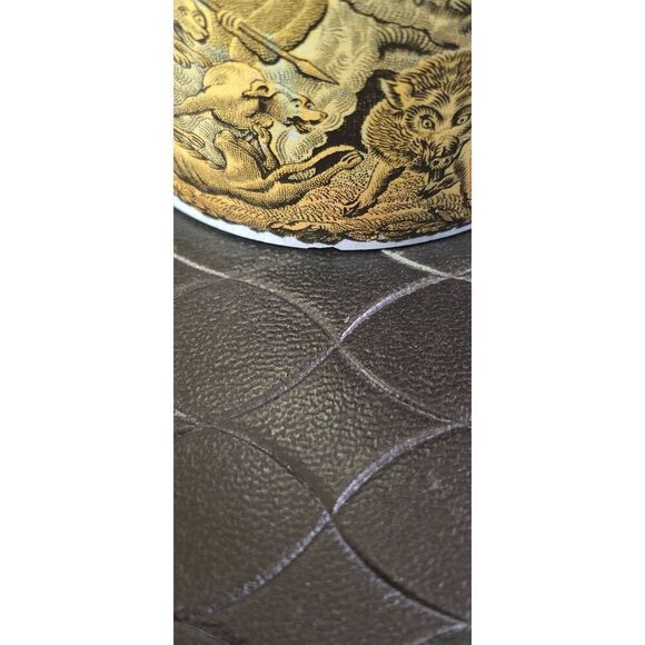 Prattware Blue Boar Hunt Scene Meat Paste Jar - Picture 11 of 12